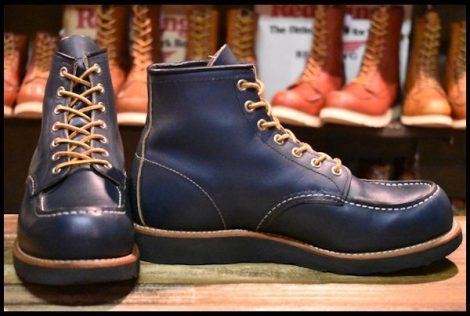 【8E 良品 14年】レッドウィング 8853 アイリッシュセッター インディゴ ポーテージ ネイビー 青 モックトゥ ブーツ redwing HOPESMORE