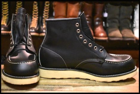 【9.5EE DEAD 羽タグ 00年】レッドウィング 8130 アイリッシュセッター 黒 ブラッククローム モック ブーツ 8179 redwing HOPESMORE