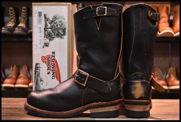 【8.5D 箱付 良品 16年】レッドウィング 9268 エンジニア 黒 ブラック クローンダイク スチールトゥ ブーツ redwing  HOPESMORE