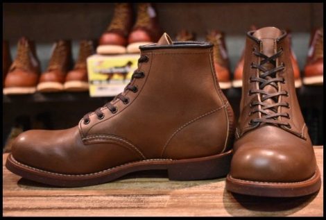 【9D 美品 10年】レッドウィング 9161 ブラックスミス 茶 ブラウン プレーントゥ 編み上げ ブーツ ベックマン redwing HOPESMORE