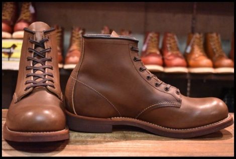 【9D 美品 10年】レッドウィング 9161 ブラックスミス 茶 ブラウン プレーントゥ 編み上げ ブーツ ベックマン redwing HOPESMORE