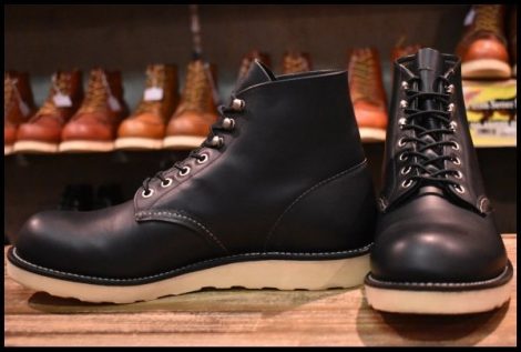 【9D 美品 10年】レッドウィング 8165 アイリッシュセッター 黒 ブラッククローム プレーントゥ 編み上げ ブーツ redwing HOPESMORE