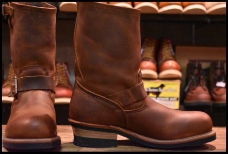 【8D 美品 09年】レッドウィング 2972 エンジニア 茶 カッパー ラフ＆タフ ブラウン スチールトゥ プルオン ブーツ redwing HOPESMORE