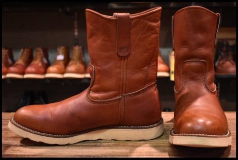 【9.5D 良品 緑犬タグ 94年】レッドウィング 866 ペコス 赤茶 オロラセット ブーツ redwing pecos HOPESMORE