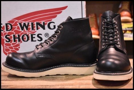 【7D 箱付 美品 FRAGMENT別注 19年】レッドウィング 4665 黒 ブラッククローム プレーントゥ フラグメント ブーツ redwing HOPESMORE