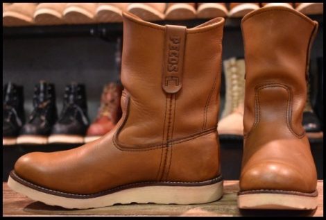 【7.5E 良品 09年】レッドウィング 866 ペコス 茶 オロイジナル プルオン クッションソール ブーツ redwing pecos HOPESMORE