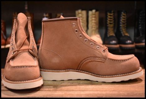 【9.5D 箱付 未使用 23年】レッドウィング 8208 アイリッシュセッター ダスティローズ ラフアウト ピンク ブーツ redwing HOPESMORE