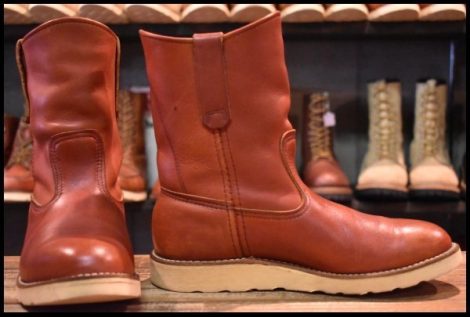 【7E 良品 緑犬タグ 93年】レッドウィング 866 ペコス 赤茶 オロラセット クッションソール ブーツ redwing pecos HOPESMORE