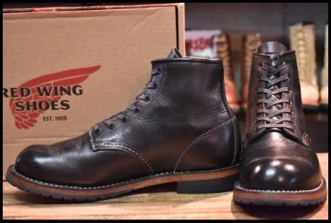 【8D 箱付 美品 18年】レッドウィング 9414 ベックマン 黒 ブラック フェザーストーン プレーントゥ ブーツ 9014 redwing HOPESMORE