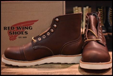 【8D 箱付 未使用 23年】レッドウィング 8088 アイアンレンジャー アンバーハーネス 茶 編み上げ レースアップ ブーツ redwing HOPESMORE