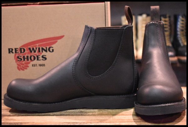 【9D 箱付 未使用 23年】レッドウィング 3194 クラシックチェルシー サイドゴア ブラック ハーネス 黒 ブーツ redwing HOPESMORE