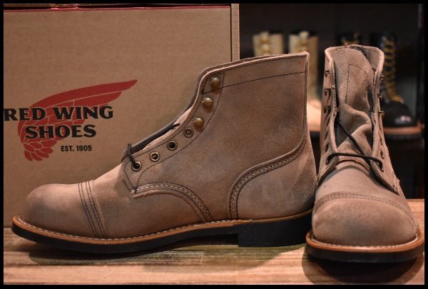 【8D 箱付 未使用 22年】レッドウィング 8087 アイアンレンジャー ミュールスキナーラフアウト 編み上げ ブーツ redwing HOPESMORE