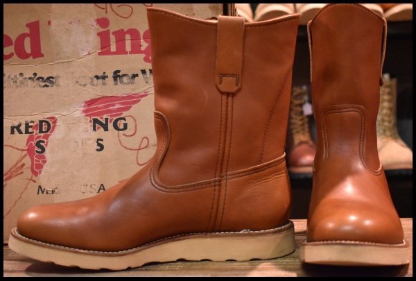 【8D 箱付 美品 旧犬タグ 86年】レッドウィング 866 ペコス 赤茶 オロラセット ブーツ redwing pecos ビンテージ HOPESMORE