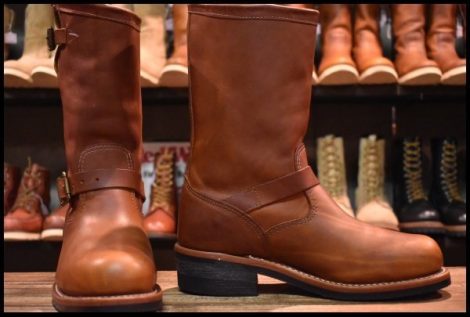 【8.5E 箱付 良品 黒タグ】Chippewa チペワ エンジニア 91066 茶 タンレネゲード ブラウン 11インチハイト スチールトゥ ブーツ HOPESMORE