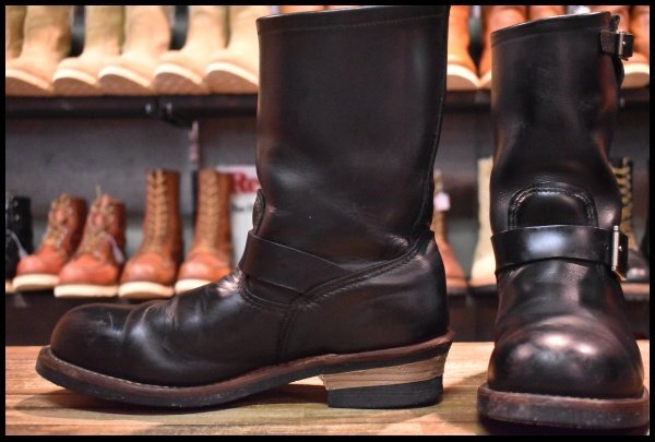 【10D 良品 11年】レッドウィング 2268 エンジニア 黒 ブラッククローム スチールトゥ ブーツ redwing HOPESMORE