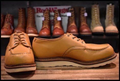 【9D 良品 11年】レッドウィング 8108 オックスフォード メイズ マスタング 黄色 モックトゥ ローカット ブーツ redwing HOPESMORE