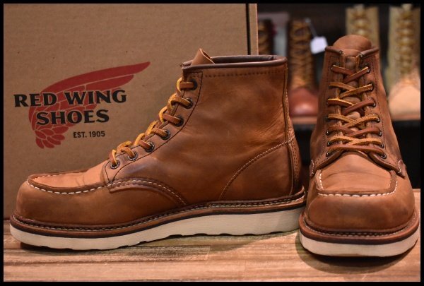 【7D 箱付 良品 21年】レッドウィング 1907 アイリッシュセッター 茶 カッパー ラフ＆タフ モックトゥ ブーツ redwing HOPESMORE