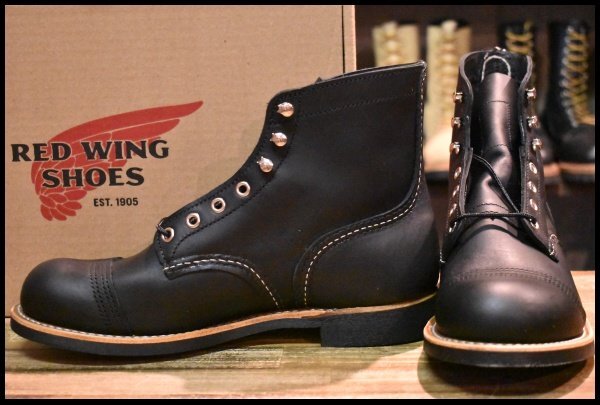 【7D 箱付 未使用 23年】レッドウィング 8084 アイアンレンジャー ブラック ハーネス 黒 キャップトゥ ブーツ redwing HOPESMORE