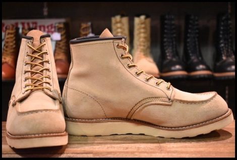 【9.5D 良品 11年】レッドウィング 8173 スエード アイリッシュセッター ホーソーン ラフアウト モックトゥ ブーツ redwing HOPESMORE