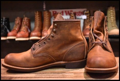 【10D 未使用 22年】レッドウィング 3343 ブラックスミス 茶 カッパーラフ＆タフ プレーントゥ 編み上げ ブーツ redwing HOPESMORE