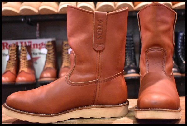 【8E 美品 08年】レッドウィング 8866 ペコス 赤茶 オロラセット プルオン クッションソール ブーツ redwing pecos HOPESMORE