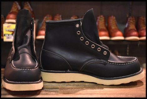 【8.5E 箱付 DEAD 犬タグ 98年】レッドウィング 8179 アイリッシュセッター 黒 ブラッククローム モックトゥ ブーツ redwing HOPESMORE