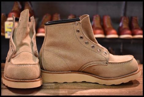 【7E 箱付 DEAD 犬タグ】レッドウィング 8173 スエード アイリッシュセッター タン ラフアウト モックトゥ ブーツ redwing HOPESMORE