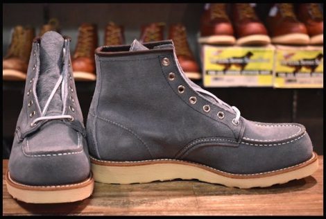 【8E 未使用 11年】レッドウィング 8143 スエード アイリッシュセッター スレートブルー 水色 モックトゥ ブーツ redwing HOPESMORE