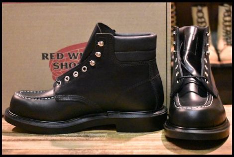 【8E 箱付 未使用 23年】レッドウィング 8133 スーパーソール ブラッククローム 黒 モックトゥ 編み上げ ブーツ redwing HOPESMORE