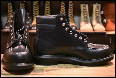 【8E 箱付 未使用 23年】レッドウィング 8133 スーパーソール ブラッククローム 黒 モックトゥ 編み上げ ブーツ redwing HOPESMORE