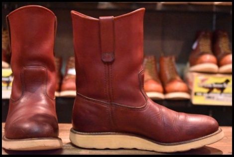 【7D 良品 緑犬タグ 95年】レッドウィング 866 ペコス オロラセット 赤茶 クッションソール ブーツ redwing pecos HOPESMORE