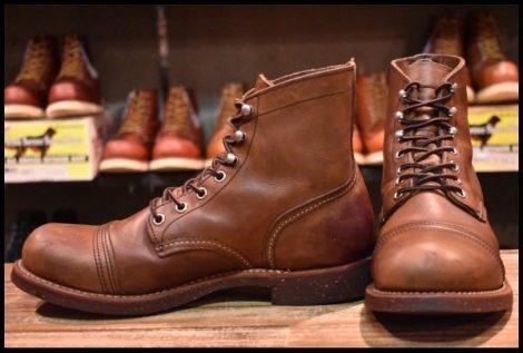 【7D 良品 13年】レッドウィング 8111 アイアンレンジ 茶 アンバー ハーネス キャップトゥ ブラウン ブーツ redwing HOPESMORE