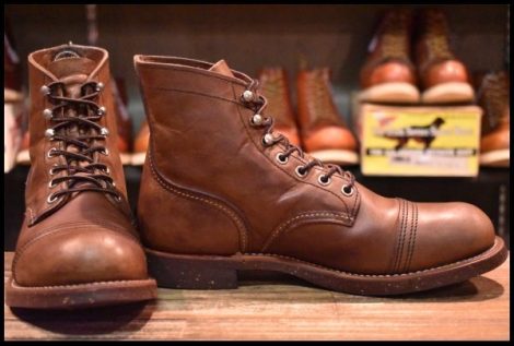 【7D 良品 13年】レッドウィング 8111 アイアンレンジ 茶 アンバー ハーネス キャップトゥ ブラウン ブーツ redwing HOPESMORE