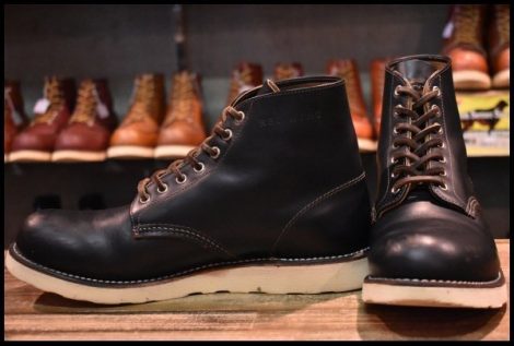 【10D 良品 12年】レッドウィング 9870 アイリッシュセッター ブラック クローンダイク プレーントゥ 黒 ブーツ redwing HOPESMORE