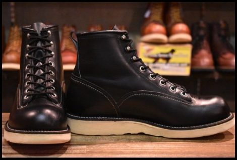 【7.5D 良品 08年】レッドウィング 2913 ラインマン 黒 ブラッククローム LTT 編み上げ レースアップ ブーツ redwing HOPESMORE