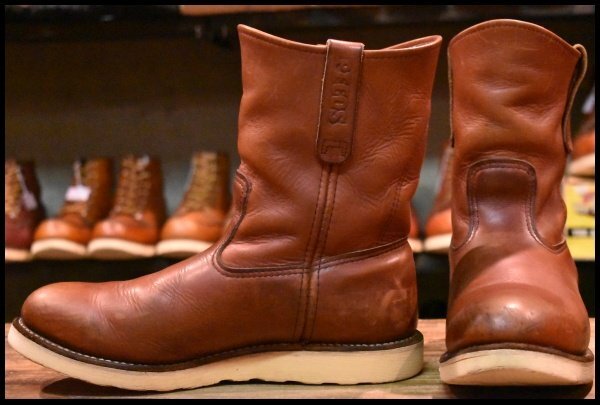 【8.5E 良品 08年】レッドウィング 8866 ペコス 赤茶 オロラセット プルオン クッションソール ブーツ redwing pecos HOPESMORE