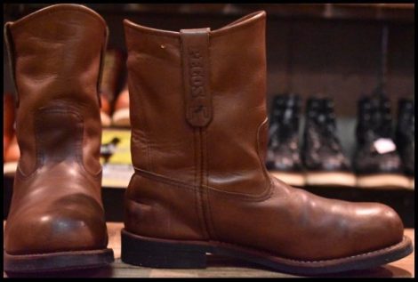 【7EE 良品 11年】レッドウィング 966 ペコス 茶 ブラウン スチールトゥ プルオン ブーツ redwing HOPESMORE