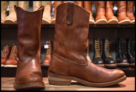 【9E 良品 08年】レッドウィング 8159 ペコス 茶 ブラウン アンバー ハーネス ブーツ redwing pecos HOPESMORE