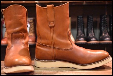 【9D 良品 旧犬タグ 88年】レッドウィング 866 ペコス 赤茶 オロラセット ビンテージ プルオン ブーツ redwing pecos HOPESMORE