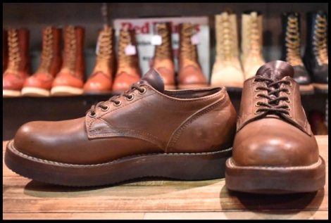 【7.5 良品】VIBERG ヴァイバー オックスフォードシューズ ブラウン 茶 ヴァイバーグ ビブラム2021シングル 短靴 ブーツ HOPESMORE