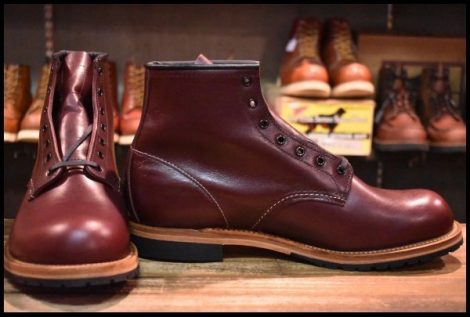 【11EE 箱付 未使用 18年】レッドウィング 9411 ベックマン ブラックチェリー フェザーストーン プレーントゥ ブーツ redwing HOPESMORE