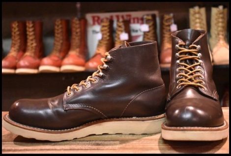 【7.5D 良品 羽タグ】レッドウィング 8160 アイリッシュセッター ガラスレザー ブラウン 茶 レースアップ ブーツ redwing HOPESMORE