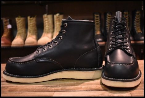 【7D 良品 10年】レッドウィング 8179 アイリッシュセッター 黒 ブラッククローム モックトゥ 編み上げ ブーツ redwing HOPESMORE