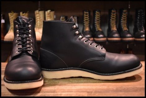 【10D 良品 09年】レッドウィング 8165 アイリッシュセッター 黒 ブラッククローム プレーントゥ 編み上げ ブーツ redwing HOPESMORE