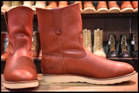 【11E 良品 19年】レッドウィング 8866 ペコス 赤茶 オロラセット クッションソール プルオン ブーツ redwing pecos HOPESMORE