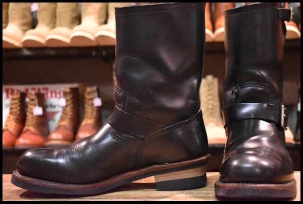 【10D 良品 11年】レッドウィング 2268 エンジニア 黒 ブラッククローム スチールトゥ ブーツ redwing HOPESMORE