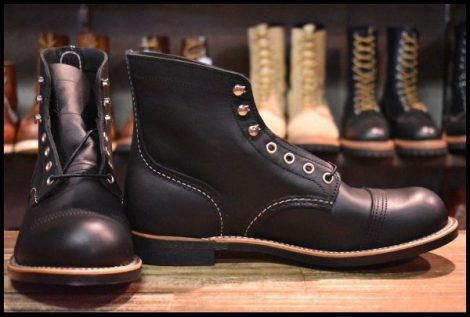 【8D 箱付 未使用 23年】レッドウィング 8084 アイアンレンジャー ブラック ハーネス 黒 キャップトゥ ブーツ redwing HOPESMORE