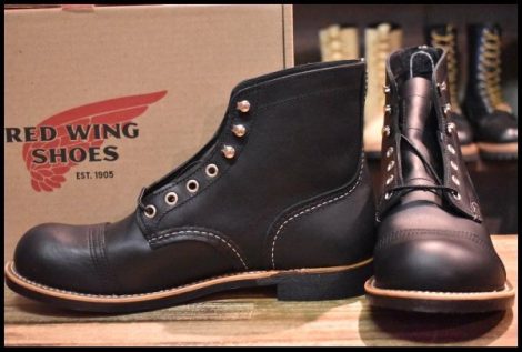 【8D 箱付 未使用 23年】レッドウィング 8084 アイアンレンジャー ブラック ハーネス 黒 キャップトゥ ブーツ redwing HOPESMORE