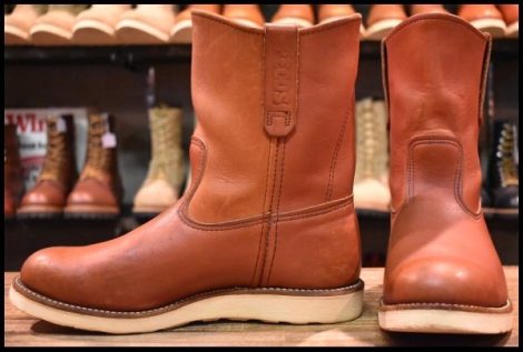 【8E 良品 10年】レッドウィング 8866 ペコス 赤茶 オロラセット クッションソール プルオン ブーツ redwing pecos HOPESMORE