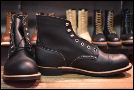 【9D 箱付 未使用 23年】レッドウィング 8084 アイアンレンジャー ブラック ハーネス 黒 キャップトゥ ブーツ redwing HOPESMORE